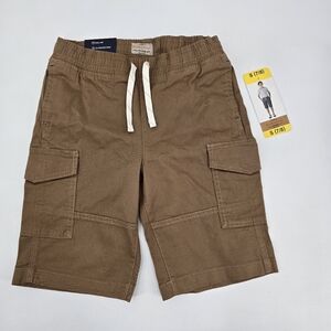 Weatherproof Boys Cargo Shorts in Brown with Drawstring Size 7/8 NWT